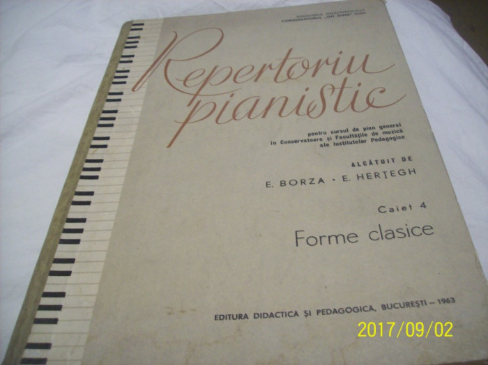 repertoriu pianistic- caiet 4- forme clasice- e. borza-e hertegh- 1963