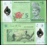 !!! MALAEZIA - 5 RINGGIT (2017) - P 52 b - UNC / SEMNATURA NOUA / POLIMER