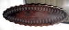 Platou oval rustic vechi sculptat lemn stare buna.