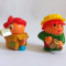 2 figurine Kinder mascote simpatice, plastic, 3cm