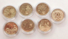 Set lot complet 7 Monede comemorative 50 Bani 2010 - 2017 UNC in capsule ** foto