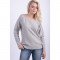 Pulover Dama Vila Viriva Rib Ls Top Light Grey Melange