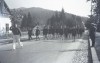 Bnk foto - Predeal 1941 - Elevi ai CN Nicolae Filipescu in mars pe strada, Alb-Negru, Romania 1900 - 1950, Militar