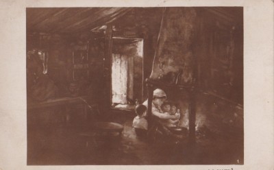 CARTE POSTALA N.GRIGORESCU - LA VATRA foto