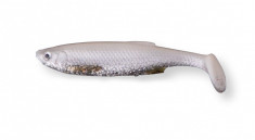 Shad savage lb 3d bleak paddle tail white silver 10.5cm, 5buc/plic foto