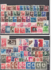 Romania dupa 1950 lot 100 timbre stampilate foto