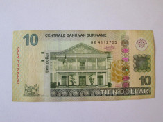 Suriname 10 Dollar 2010 foto