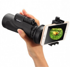 Telescop portabil cu suport pentru telefon cu focalizare zoom 12x foto