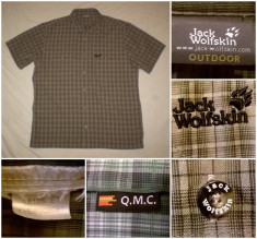 Camasa JACK WOLFSKIN QMC verde (L) barbati scurta vara pescar vanator foto