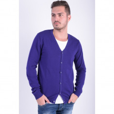 Cardigan Bumbac Selected Roma Grandad Mov foto