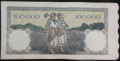 Bancnota 100000 lei - ROMANIA, anul 1946 / Octombrie *cod 58 foto