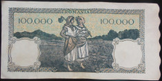 Bancnota 100000 lei - ROMANIA, anul 1946 / Octombrie *cod 55 foto