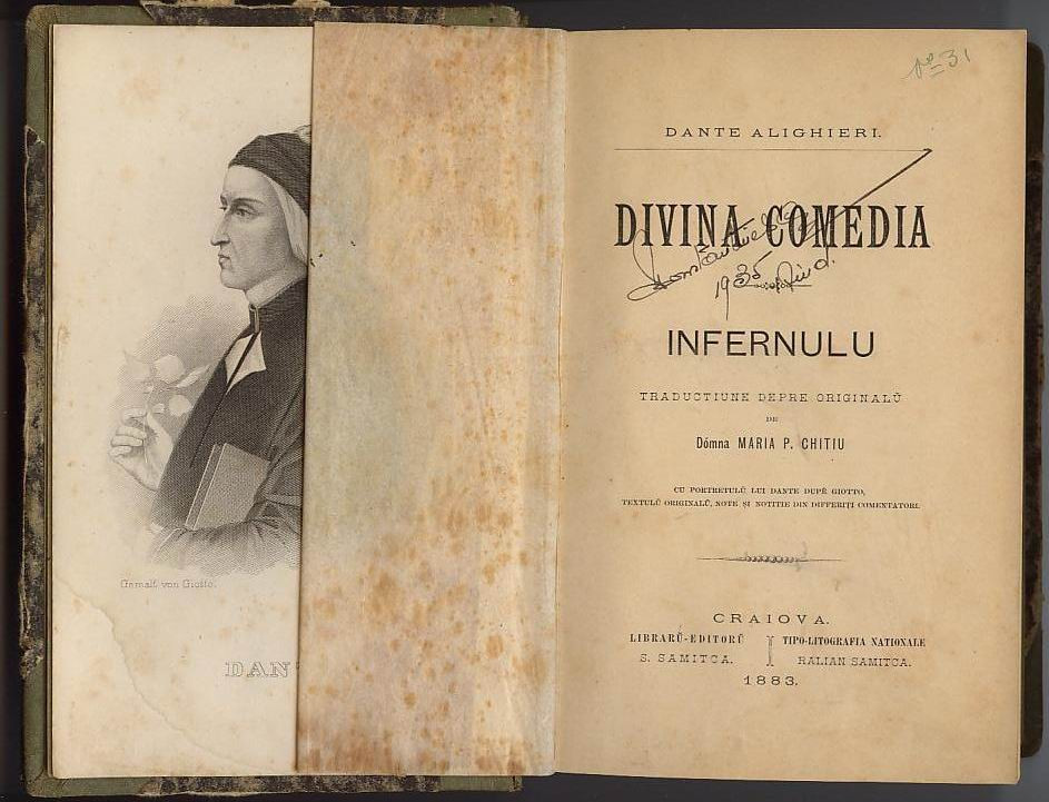 Dante Alighieri, Divina comedia, Infernul, an 1883 | Okazii.ro