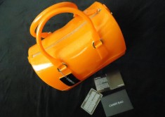 GEANTA DAMA CANDY BAG FURLA SILICON ORANGE GLITTER MADE IN ITALY LACATEL