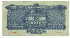 SV * Cehoslovacia 1000 KORUN 1944 Comandamentul Armatei Rosii SPECIMEN AUNC foto