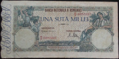 Bancnota 100000 lei - ROMANIA, anul 1946 / Octombrie *cod 57 foto