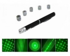 Laser pointer verde cu 5 capete de schimb foto