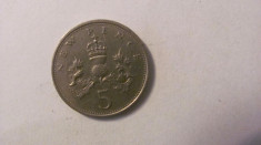 CY - 5 pence 1980 Marea Britanie Anglia foto