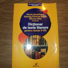 Dictionar de texte literare pentru clasele V-VIII de Suciu, Mot, Sindrilaru