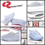 PANTOFI SPORT ALBI TALPA CONVEXA DAMA PERFECT STEPS MEDICINALI SLABIT ANTICELULI, 40, 41, Alb, Negru