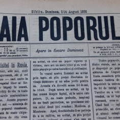 FOAIA POPORULUI - SIBIU 1898 - VIZITA REGELUI CAROL I IN RUSIA - RECLAME EPOCA