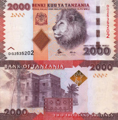 TANZANIA 2.000 shillings ND 2015 UNC!!! foto