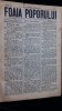 Foaia Poporului - Sibiu 1898, Anul VI, Nr. 21 - Ziar Vechi, 12 Pagini - Stare uzata