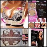 CHIC SHAPER CORSET BANDA EFECT PUSH UP RIDICAREA SANILOR INDREPTAREA SPATELUI, Bej, Suport intarit, bej nude