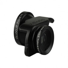 Kit Lentile Olloclip OCEU-IPH5-L1BK-SBK-1 3 in 1 Macro / Wide Field / Fish Eye pentru Apple iPhone 5S / SE foto