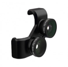 Kit Lentile Olloclip OCEU-GS5-FW2M-BB Macro 10X si 15X / Wide Angle / Fisheye pentru Samsung Galaxy S5 foto