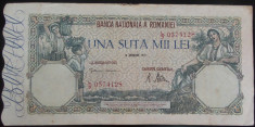 Bancnota istorica 100000 lei - ROMANIA, anul 1946 / Decembrie *cod 62 foto