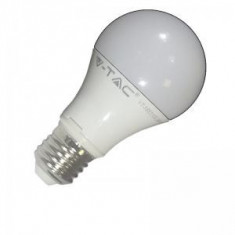 Bec LED - 9W E27 A60 Thermoplastic Alb Cald foto