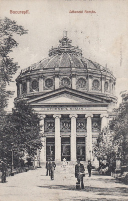 BUCURESTI ATENEUL ROMAN CIRCULATA 1911 foto