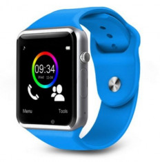 Ceas smartwatch cu telefon, SIM T300, bluetooth - compatibil android- ALBASTRU foto