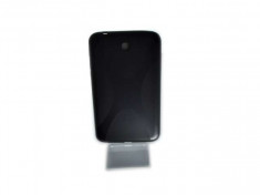 Husa Skidproof X Shape TPU Gel Samsung Galaxy Tab 3 Neagra foto