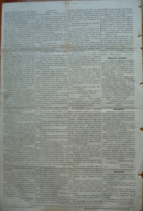 Ziarul Albina , nr. 88 , 1871 , Budapesta , in limba romana , Director V. Babes