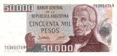 Argentina 50,000 Pesos (nedatata; circa 1979) - P-307 UNC !!! foto