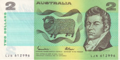 Australia 2 Dolari (nedatata; circa 1974-85; emitent: Australia) - P-43e UNC !!! foto