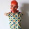 Marioneta teatru de papusi, papusa manuala, clovn, claun, clown, arlechin, bufon