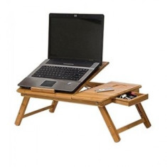 Masuta din lemn cu 2 coolere pentru laptop foto