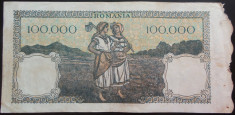 Bancnota istorica 100000 lei - ROMANIA, anul 1946 / Decembrie *cod 78 foto