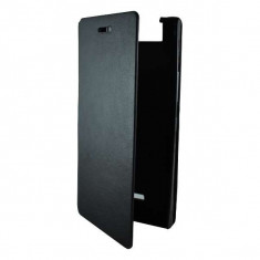 Husa Flip Cu Stand Huawei Ascend P7 Mini The New Steff`s Series Neagra foto