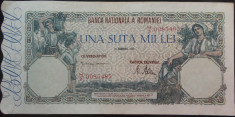 Bancnota istorica 100000 lei - ROMANIA, anul 1946 / Decembrie * cod 66 foto