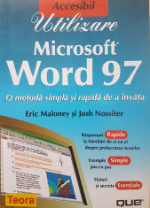 UTILIZARE MICROSOFT WORD 97 - Maloney, Nossiter foto