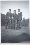 Bnk foto - Elevi ai CN Nicolae Filpescu - tinuta de defilare, Alb-Negru, Romania 1900 - 1950, Militar