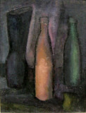 Captaru Natura statica Vaza si sticle tablou pictat in ulei 55x68 cm, Altul