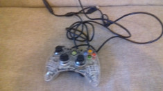 Controller - cu fir USB pentru XBOX 360 - Transparent si iluminat foto