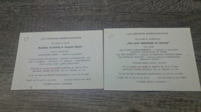 Doua invitatii la simpozion/ perioada comunista, RPR foto
