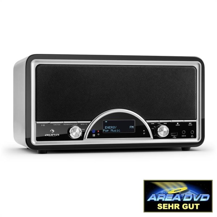 Auna Virginia WH DAB / DAB + Radio Digital Bluetooth USB FM AUX MP3 negru foto mare Auna Virginia WH DAB / DAB + Radio Digital Bluetooth USB FM AUX MP3 negru foto mare