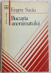 EUGEN SUCIU-BUCURIA ANONIMATULUI/DEBUT1979/DEDICATIE-AUTOGRAF PT VALERIU PANTAZI foto